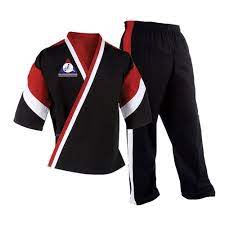 Kickboxing Uniform Black with White Stripe